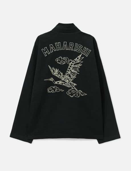 Embroidered Waffle Kimono Overshirt view 11