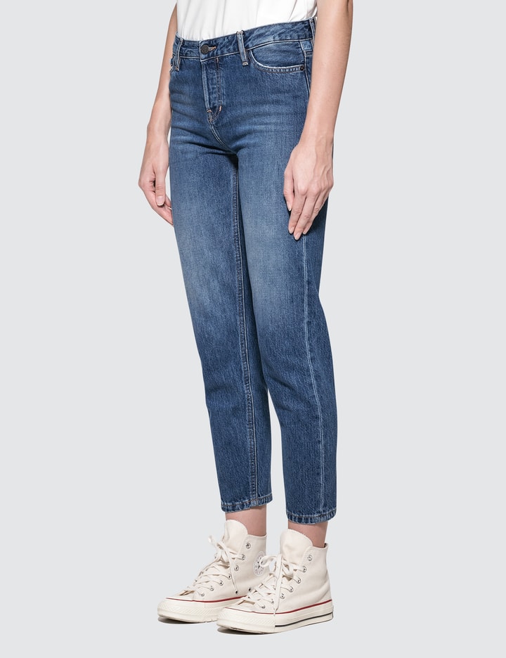 Straight Ankle Jeans With Light Vert Placeholder Image