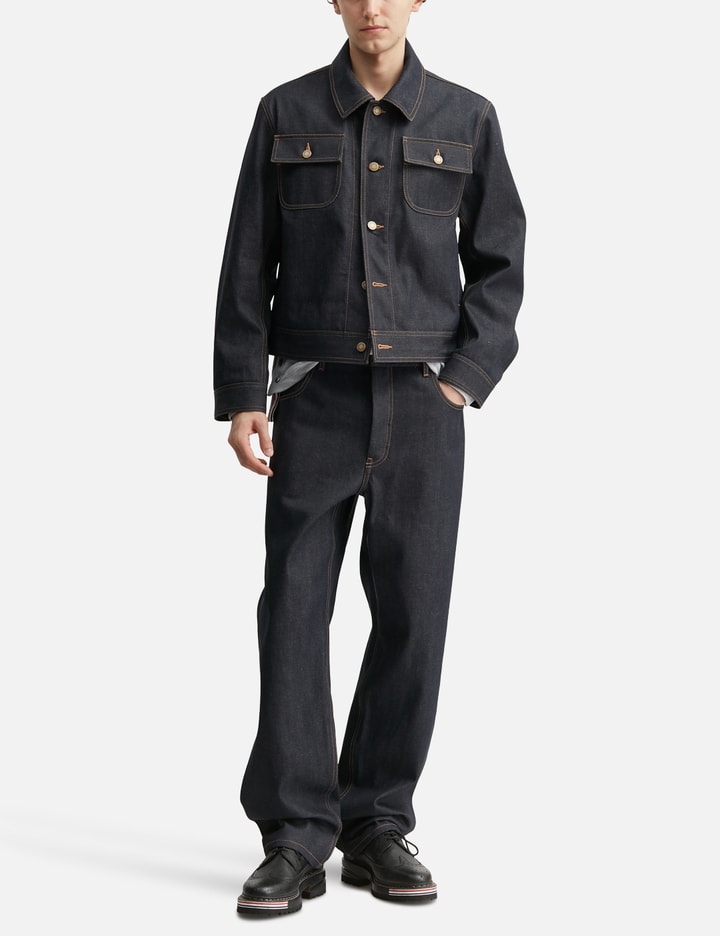 톰브라운 Selvedge Denim Backstrap Utility Jacket