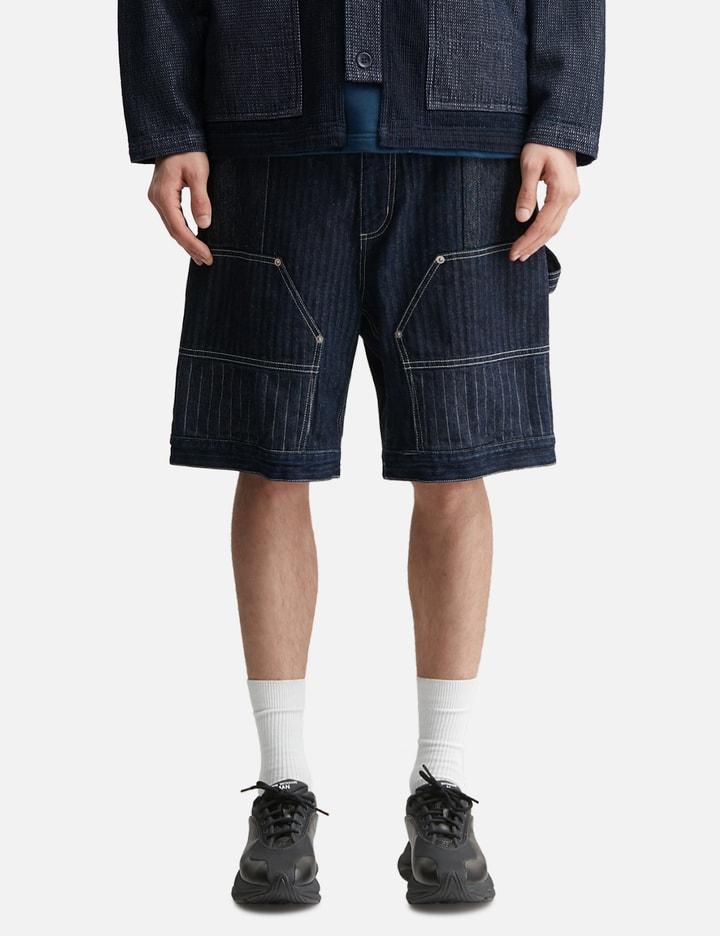 펀드멘탈 Patchwork Double Knee Shorts Rinse
