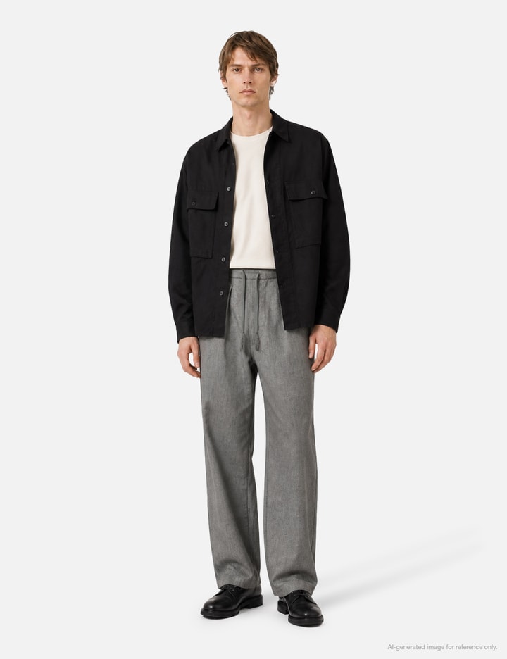 Kaptain Sunshine Wool Herringbone Easy Trousers