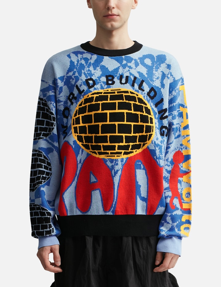 Shop Perks And Mini World Building Graphic Jacquard Knit In Multicolor