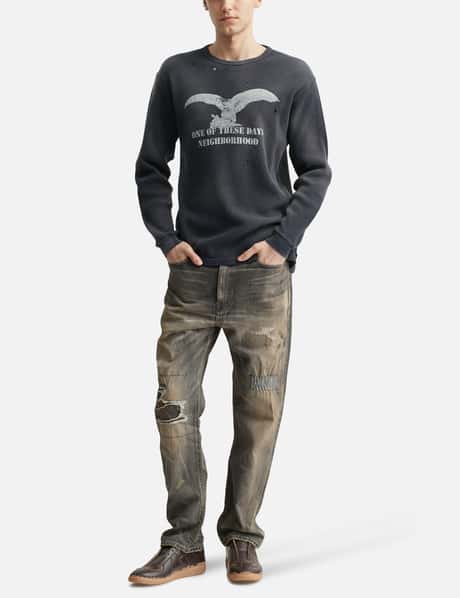 NH X OOTD . Waffle Fabric Crewneck Long Sleeve view 15