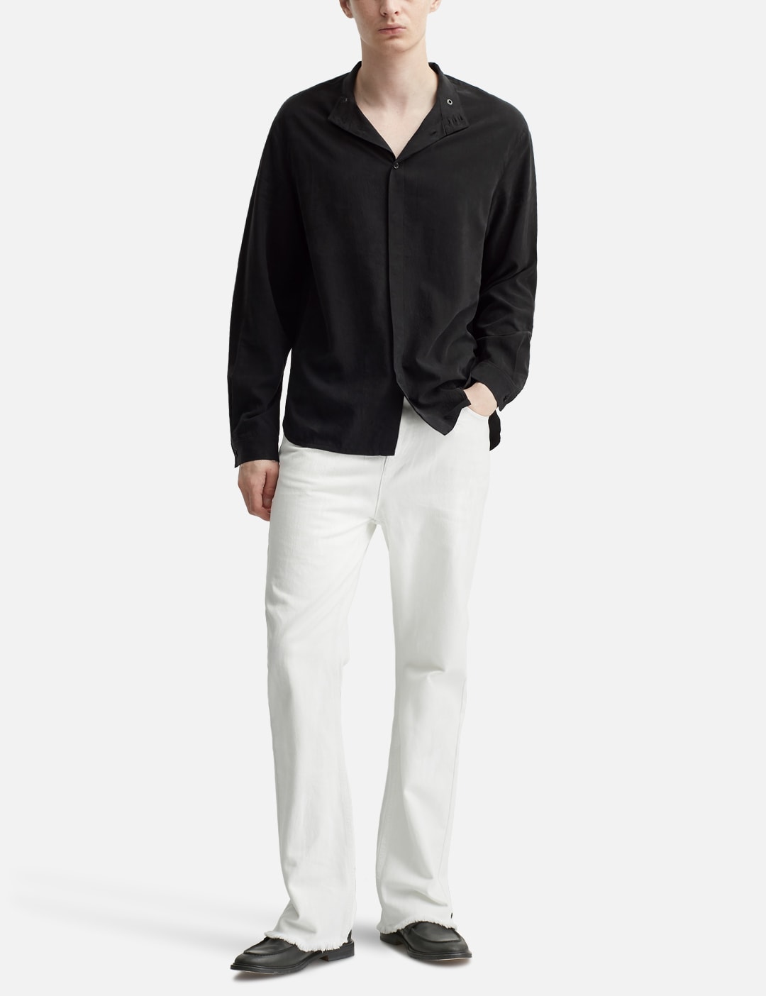 Acceptance Draped Stand-Collar Shirt view 20