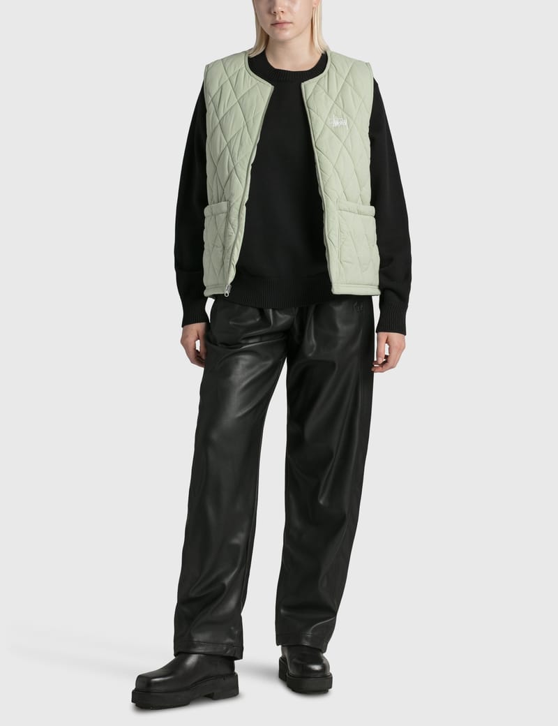 Stüssy - Diamond Quilted Zip-Up Vest 