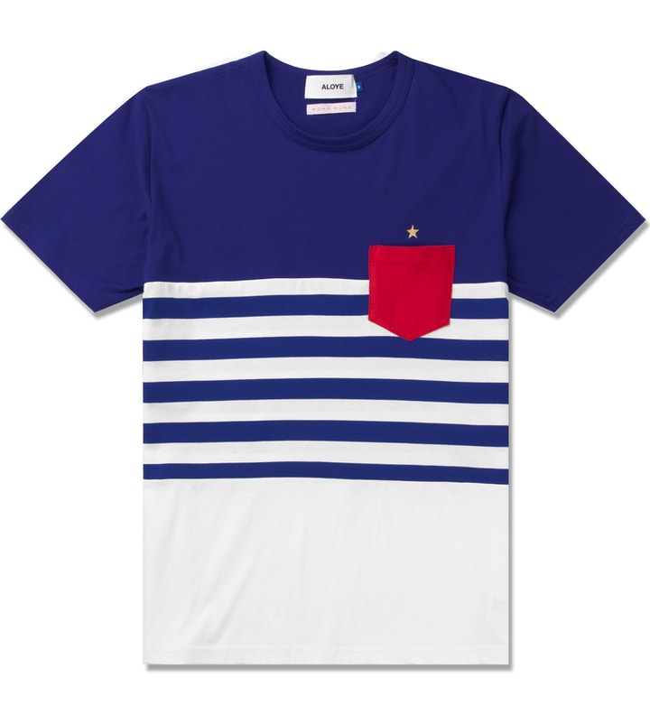 Aloye x WONG WONG Blue Border France Color Blocked S/S T-Shirt Placeholder Image