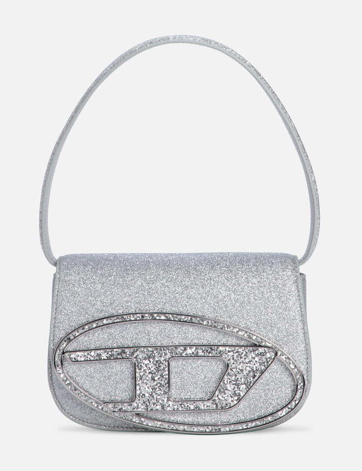 Shop Diesel 1dr Glitter Shoulder Bag In Silver