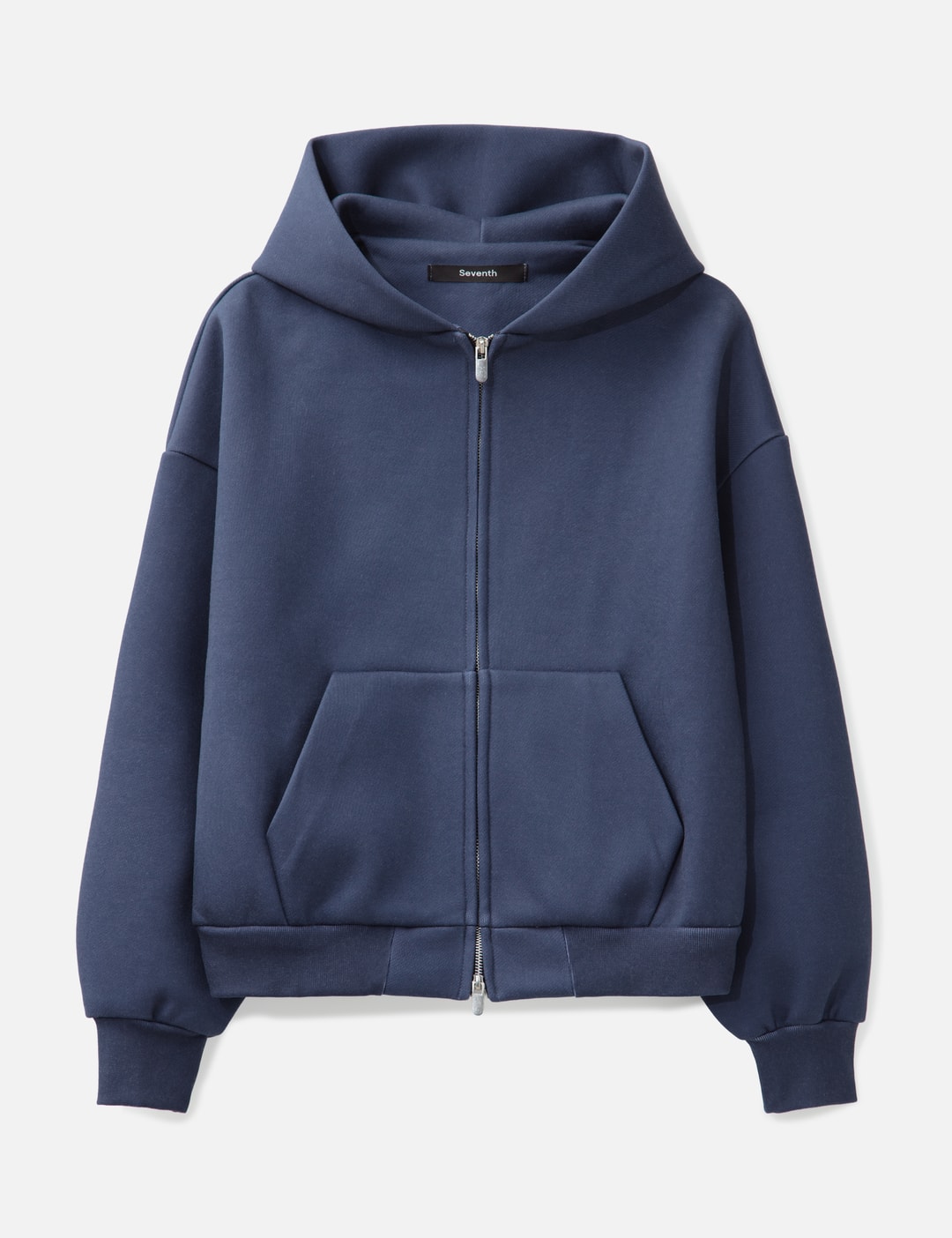 Seventh V2 Zipped Hoodie - 610GSMのヘビーウェイトコットン混紡 