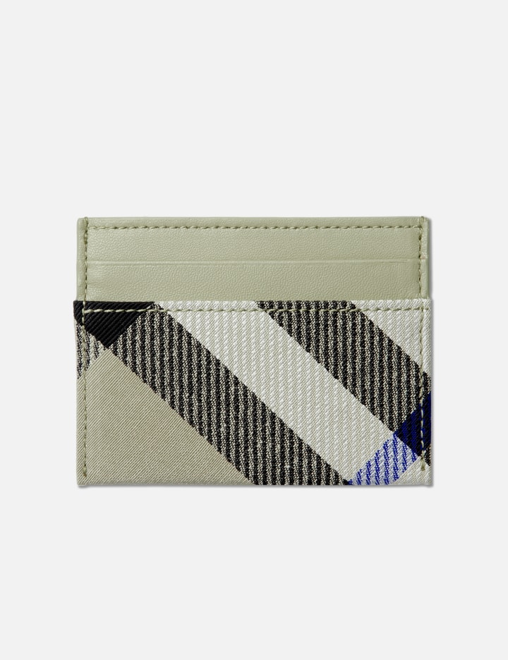 Burberry Check Card Case In Green