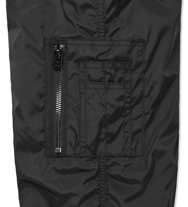 Black Strapped Bomber Jacket Placeholder Image