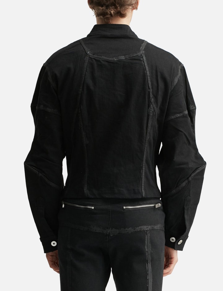 Padded Zipped Denim Jacket Placeholder Image