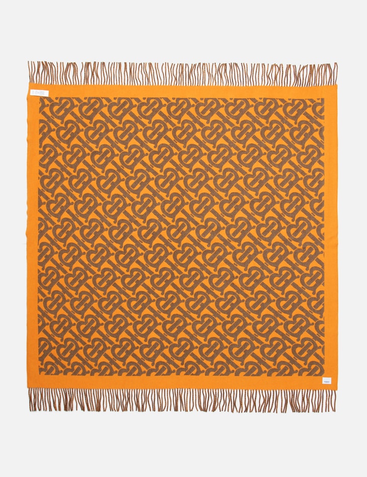 Monogram Wool & Cashmere Fringed Throw Blanket Placeholder Image