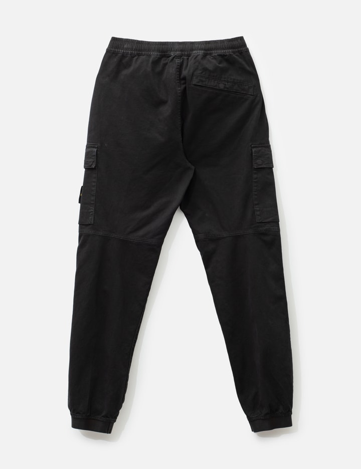 Stone Island Stretch Organic Broken Twill Cotton 'Old' Effect Cargo Trousers