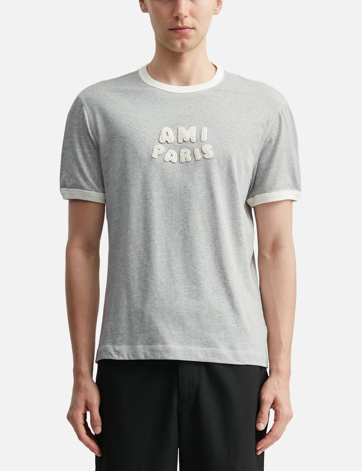 Ami Cotton Ami Paris Knitted Patch T-Shirt