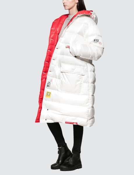 R13 Long Anorak Reversible Puffer Jacket HBX