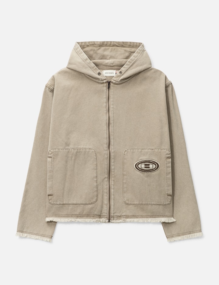 WASHED CANVAS ZIP HOODIE Placeholder Image