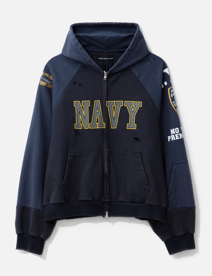 Reconstructed Folded Zip Hoodie Placeholder Image