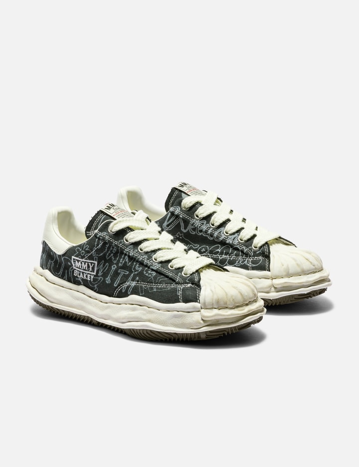 "BLAKEY" OG Sole Graffiti Printed Canvas Low Top Sneaker Placeholder Image
