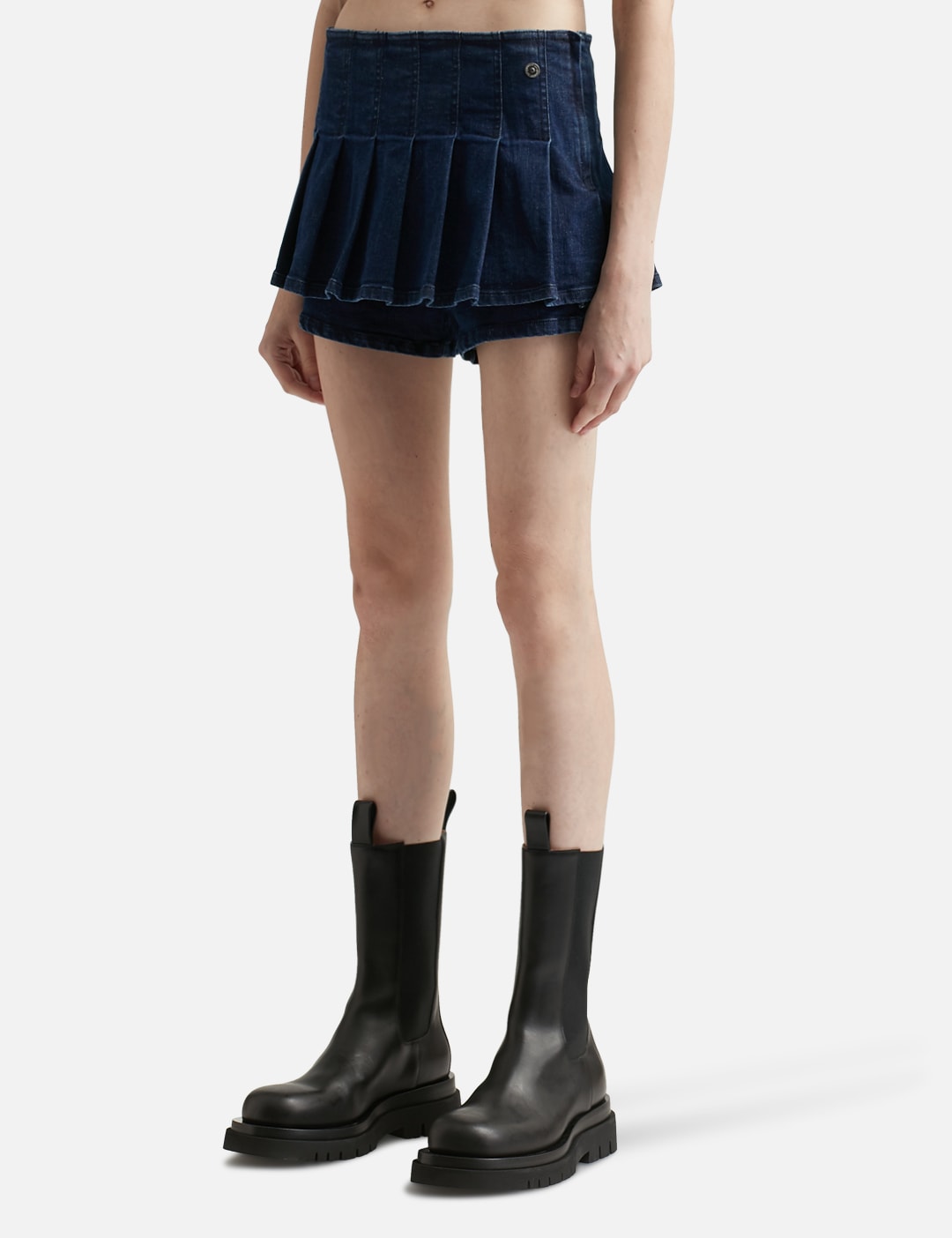 Denim Pleats Skort view 8