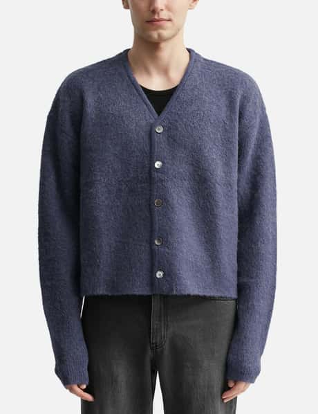 Brushed Mohair V-Neck Cardigan view 10