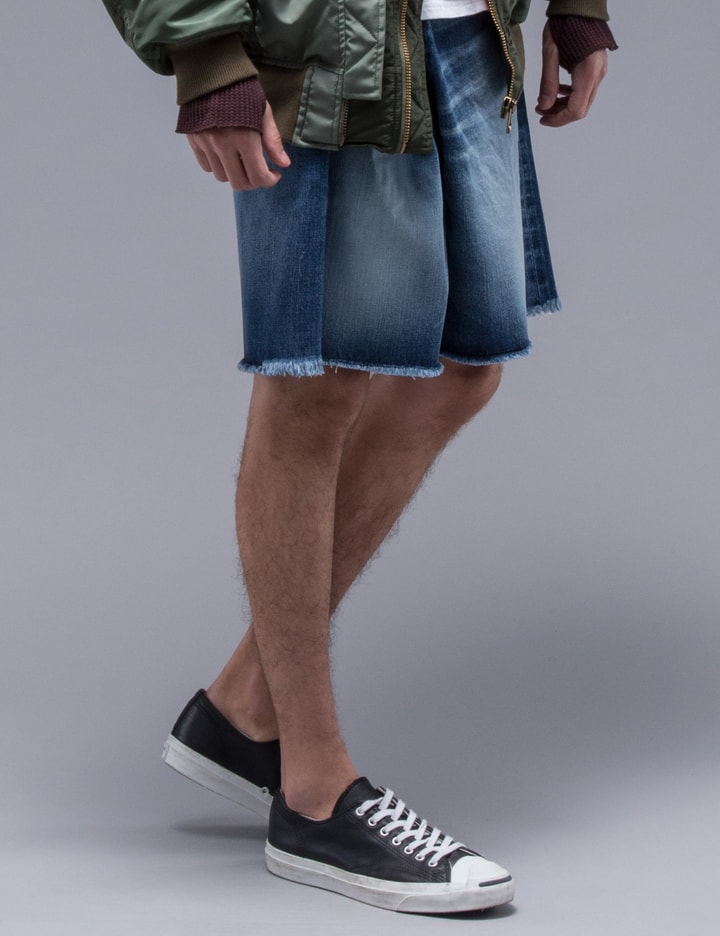 Asymmetrical Denim Shorts Placeholder Image