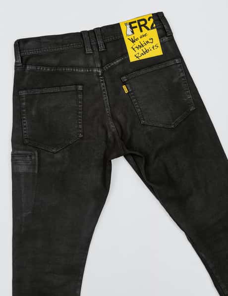FR2 - Ripped Black Coating Hype-Fit Denim Jeans | HBX - Globally 