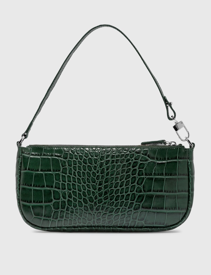 Rachel Dark Green Croco Embossed Leather Bag Placeholder Image