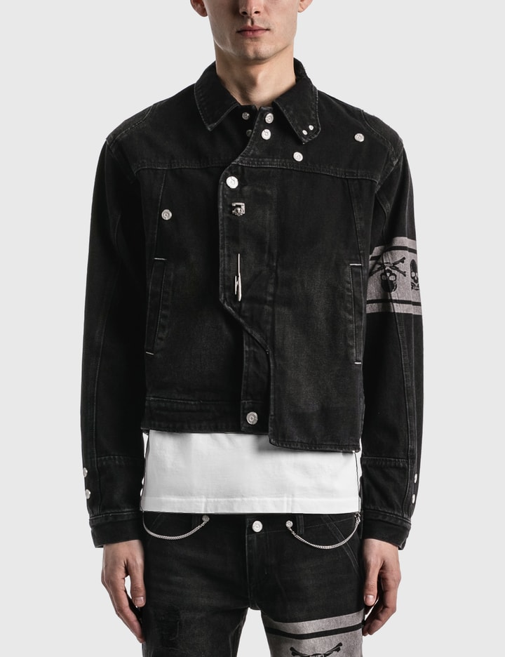 C2H4® x Mastermind Japan Asymmetrical Layered Denim Jacket Placeholder Image
