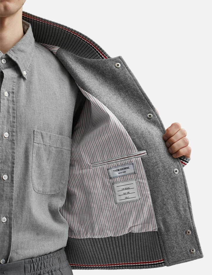 Snap Front Oversized Cropped Blouson Jacket Placeholder Image