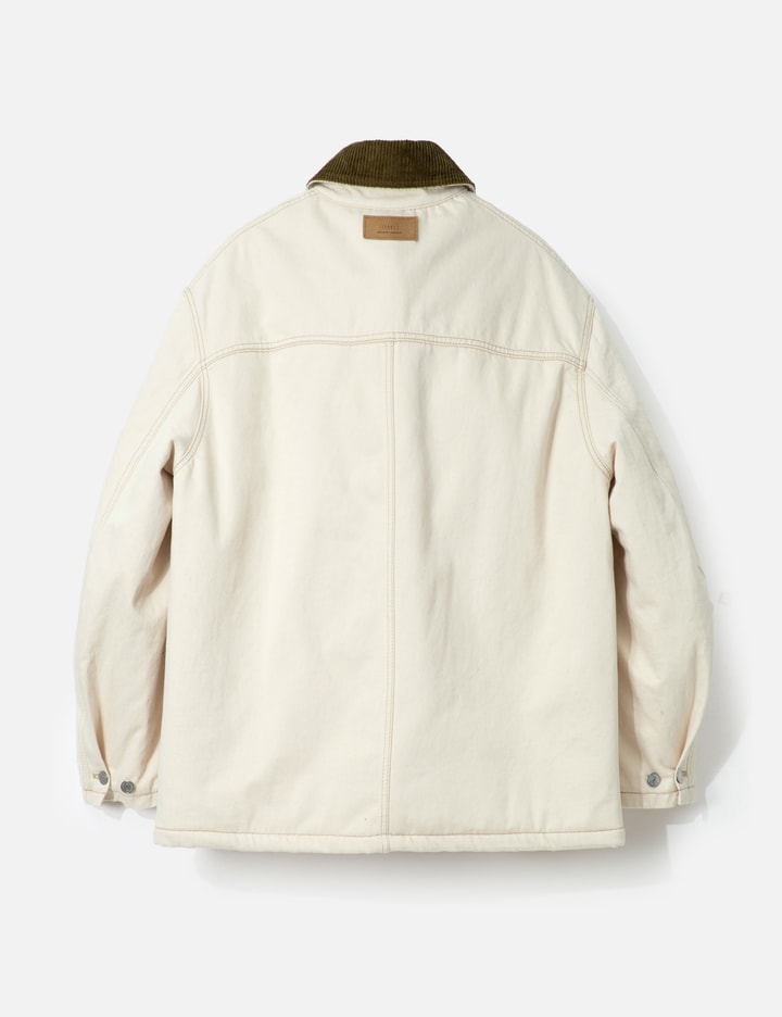 White Cotton Padded Worker Jacket Placeholder Image
