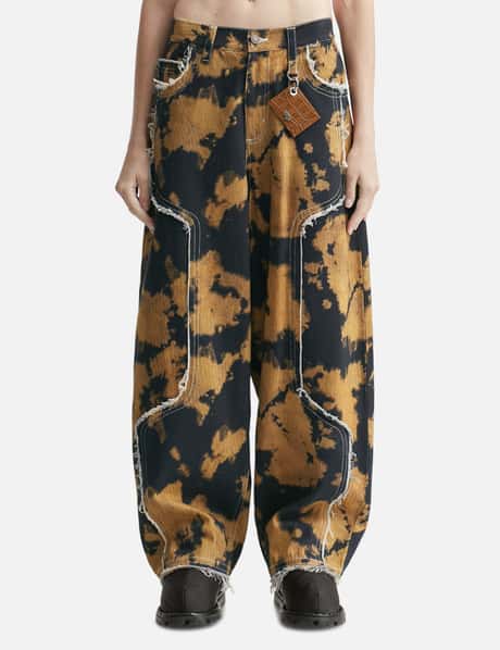 Dhruv Kapoor Bleached Effect Raw Edge Balloon Jeans