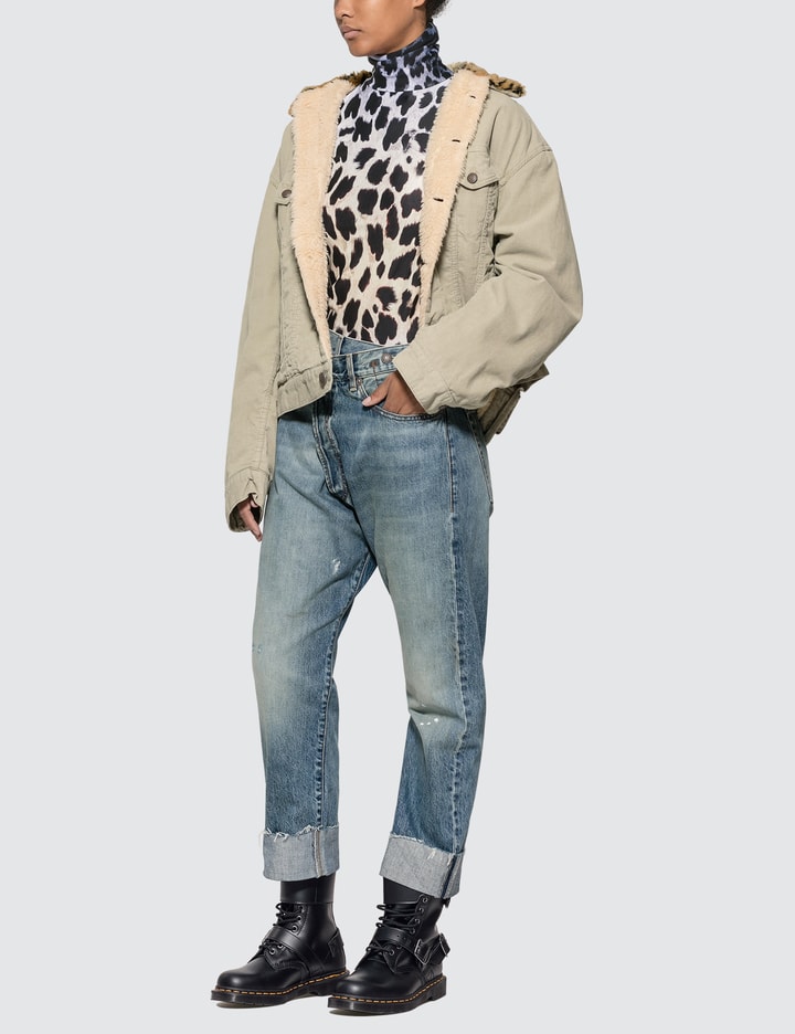 Faded Leopard Turtleneck Top Placeholder Image