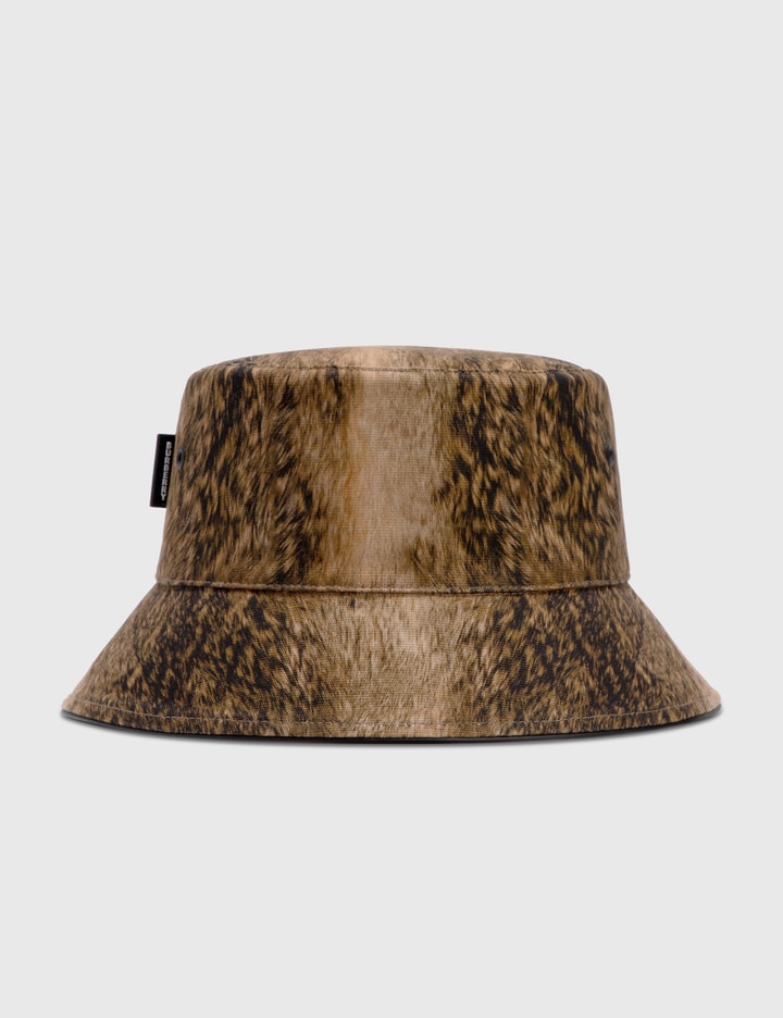 Burberry Fur Print Bucket Hat In Brown
