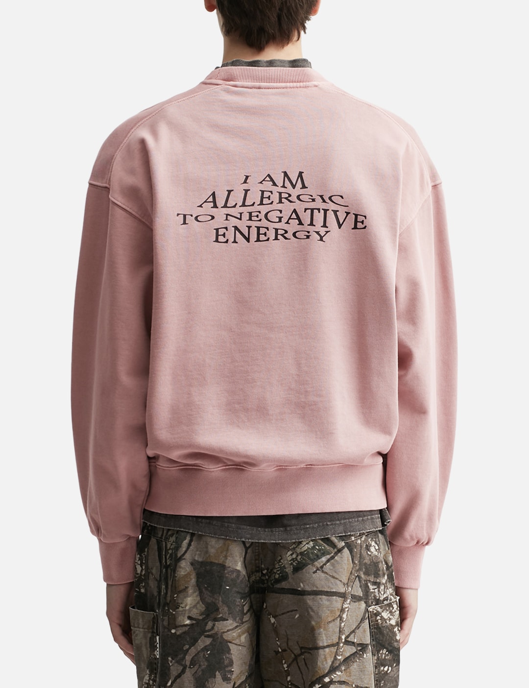 "Allergic To Negativity Pink Washed" Crewneck view 13