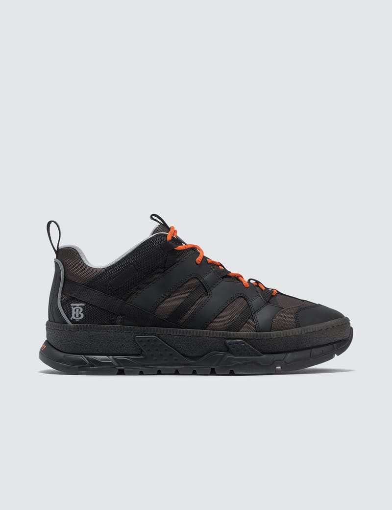 burberry nubuck and mesh sneakers