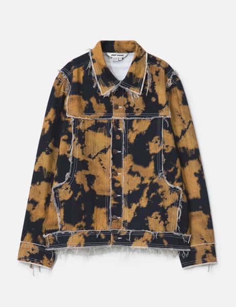 Dhruv Kapoor Bleached Effect Raw Edge Denim Jacket