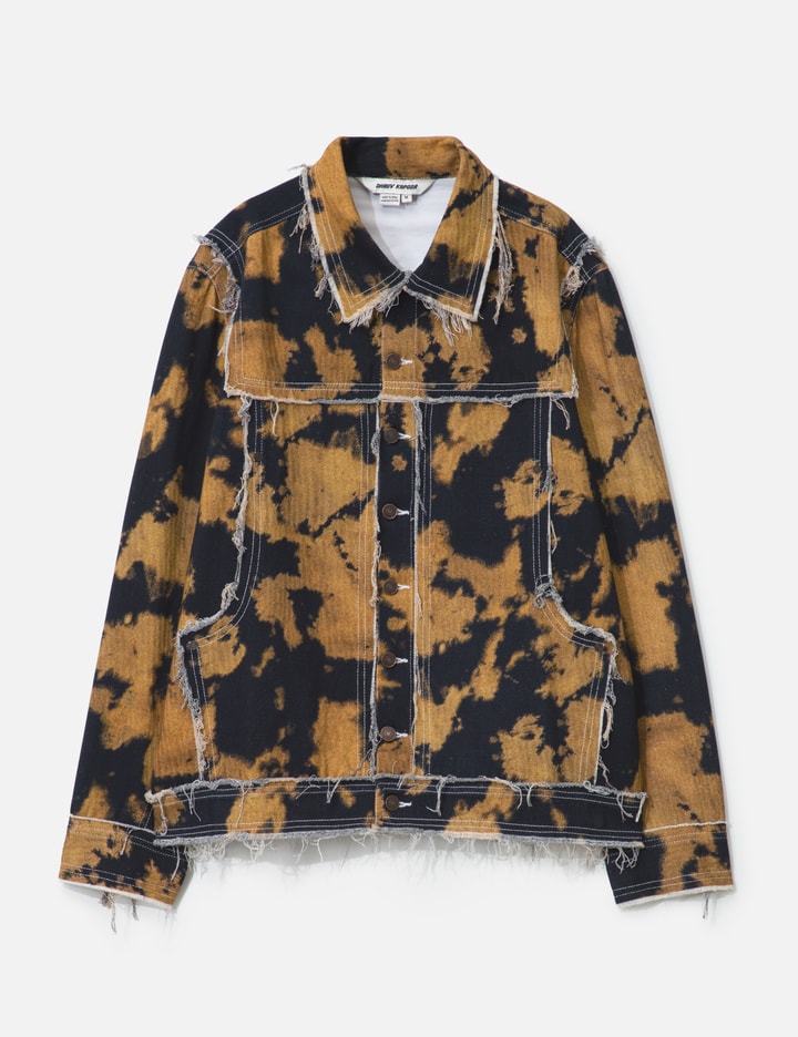 Bleached Effect Raw Edge Denim Jacket Placeholder Image