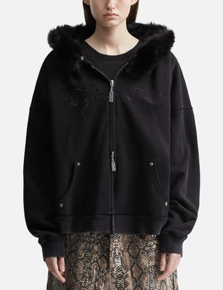Nyra Zip-Up Jacket With Detachable Fur Hood view 7