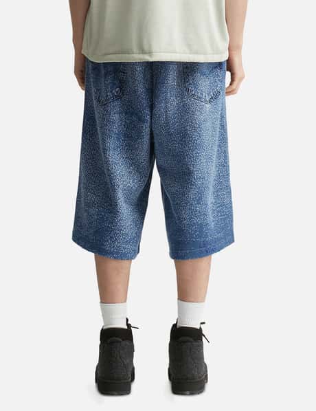 Knit Denim Baggy Shorts view 12