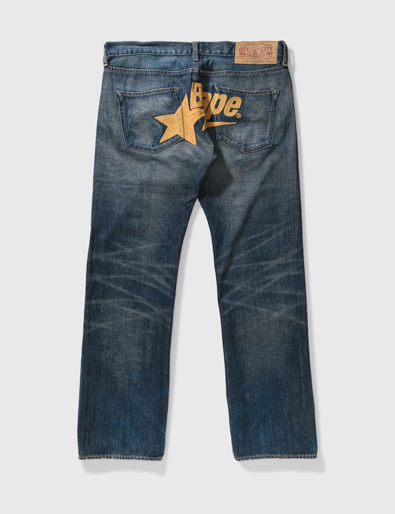 BAPE - Bape Star Washed Jeans | HBX - Globally Curated Fashion and  Lifestyle by Hypebeast