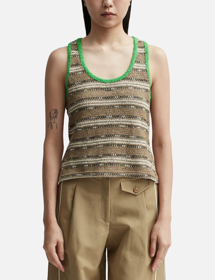 Striped U Neck Tank Top Placeholder Image