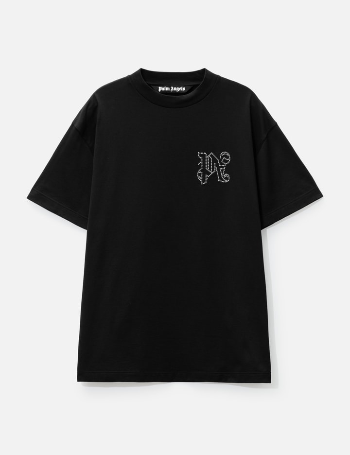 Palm Angels Monogram Stud Classic T-shirt In Black
