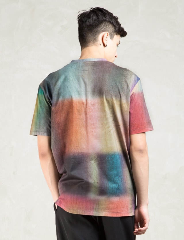 Multicolor Slim-fit 'blurred Check' Print T-shirt Placeholder Image