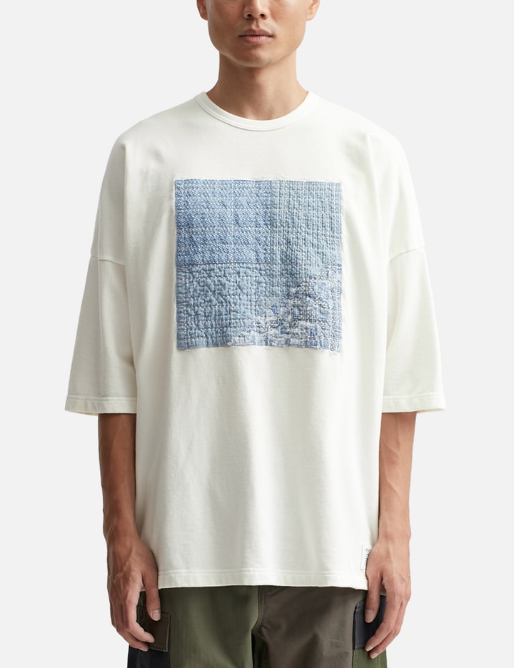 Patchwork Wide Sweat T-shirt Placeholder Image