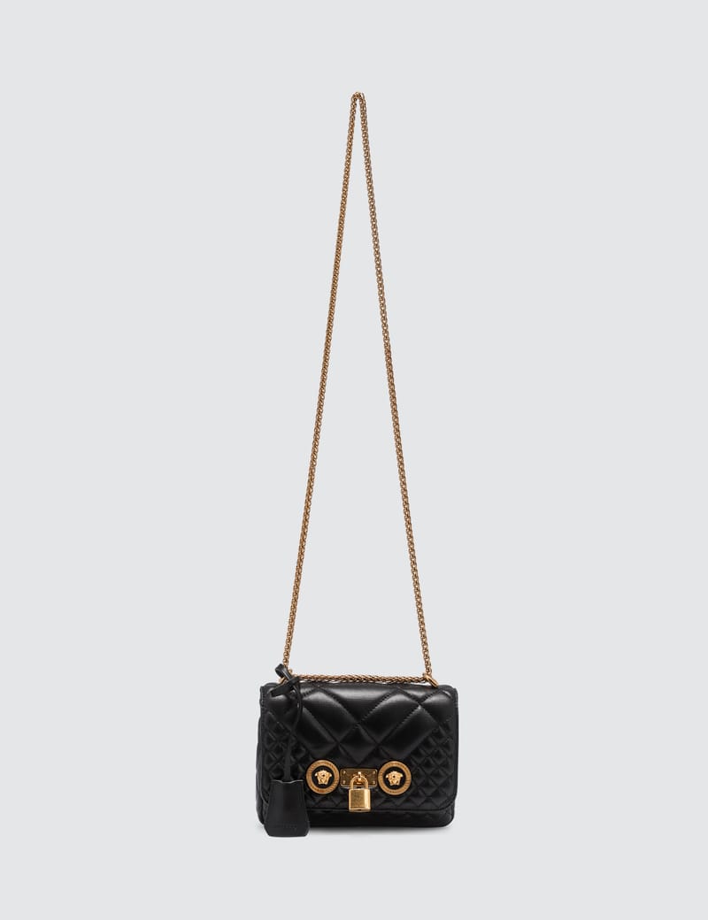 versace small quilted icon shoulder bag