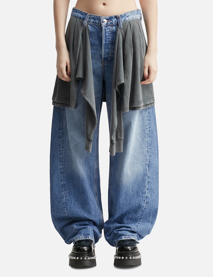 Alexander Wang T Pre-styled Balloon Leg Jean In Blue