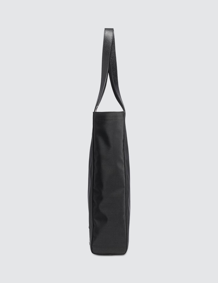 Nylon Plain Weave and Pebble Grain Leather Unstructured Tote with Leather Trim Placeholder Image