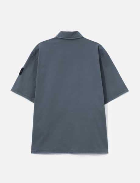 Stretch Organic Cotton Twill Short-Sleeve Shirt view 8