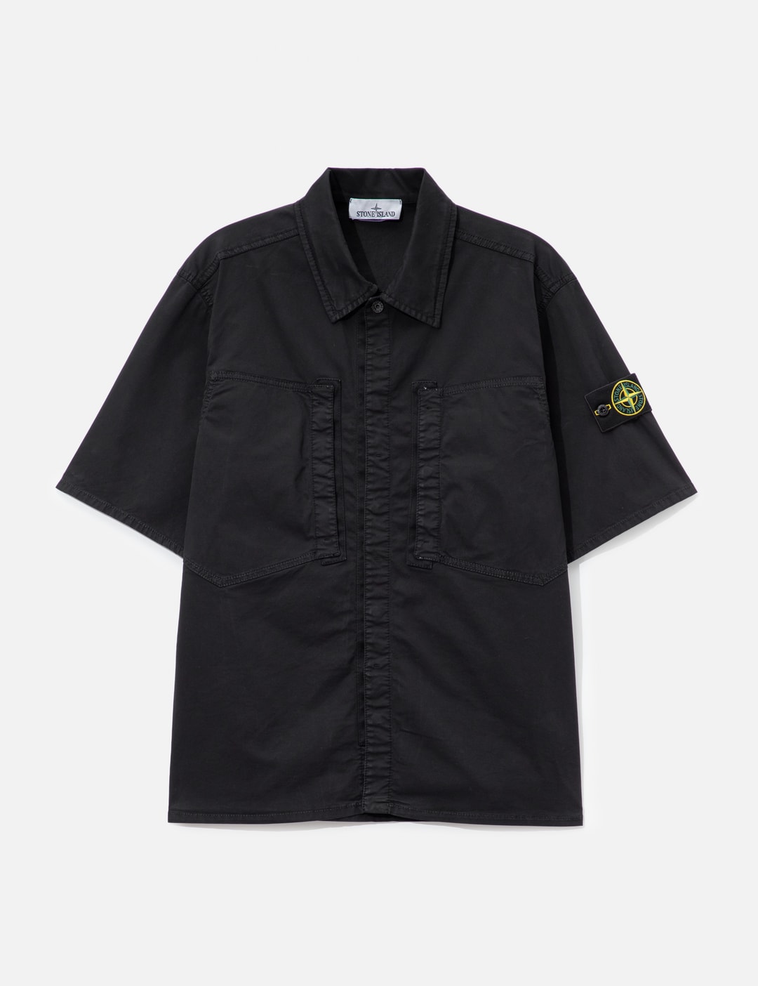 Stretch Organic Cotton Twill Short-Sleeve Shirt view 7