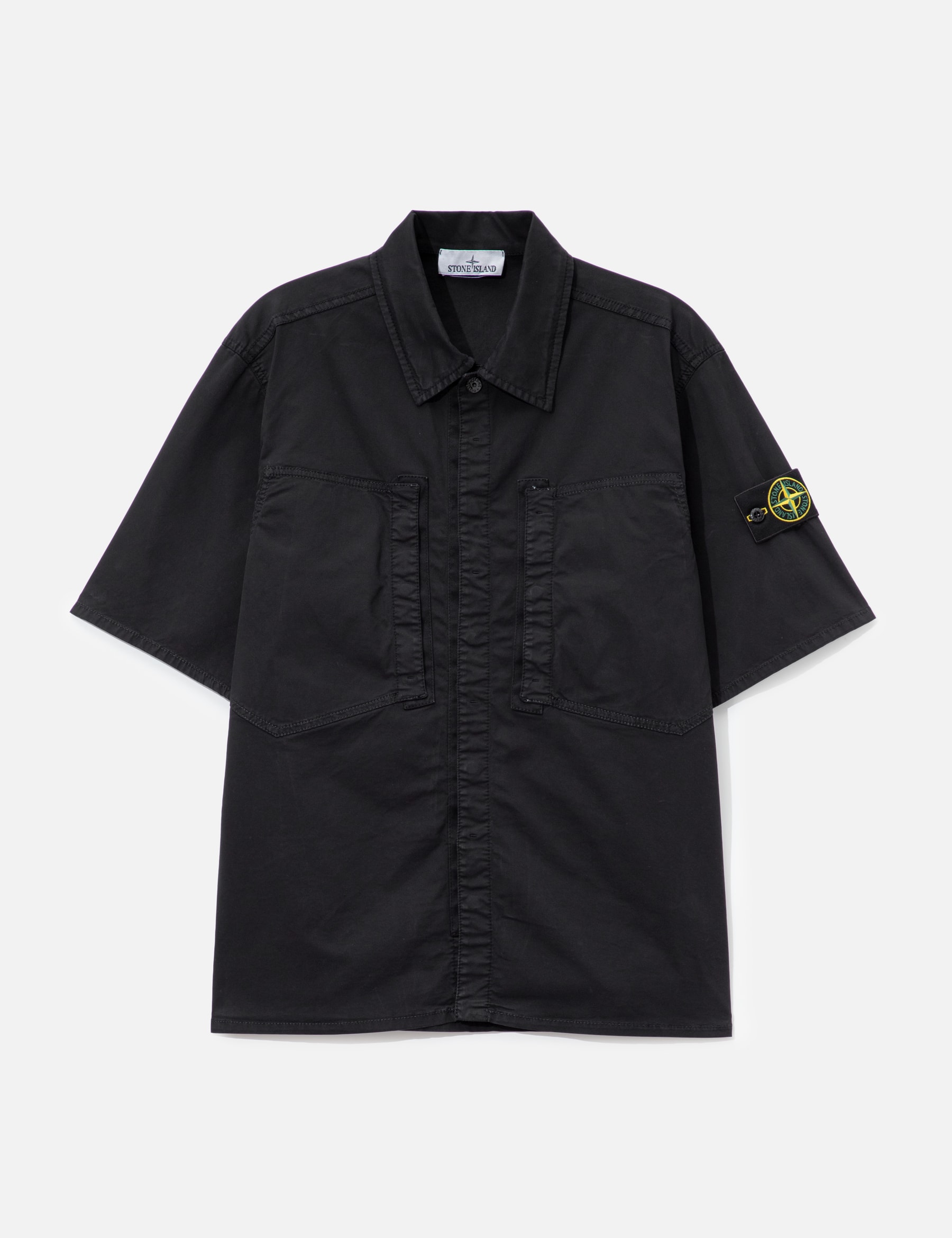 Stretch Organic Cotton Twill Short-Sleeve Shirt view 16